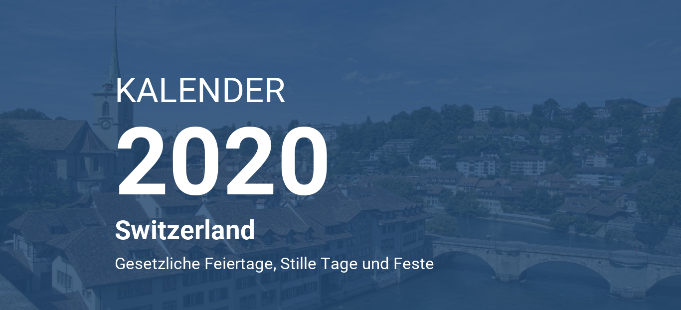 Year 2020 Calendar Switzerland