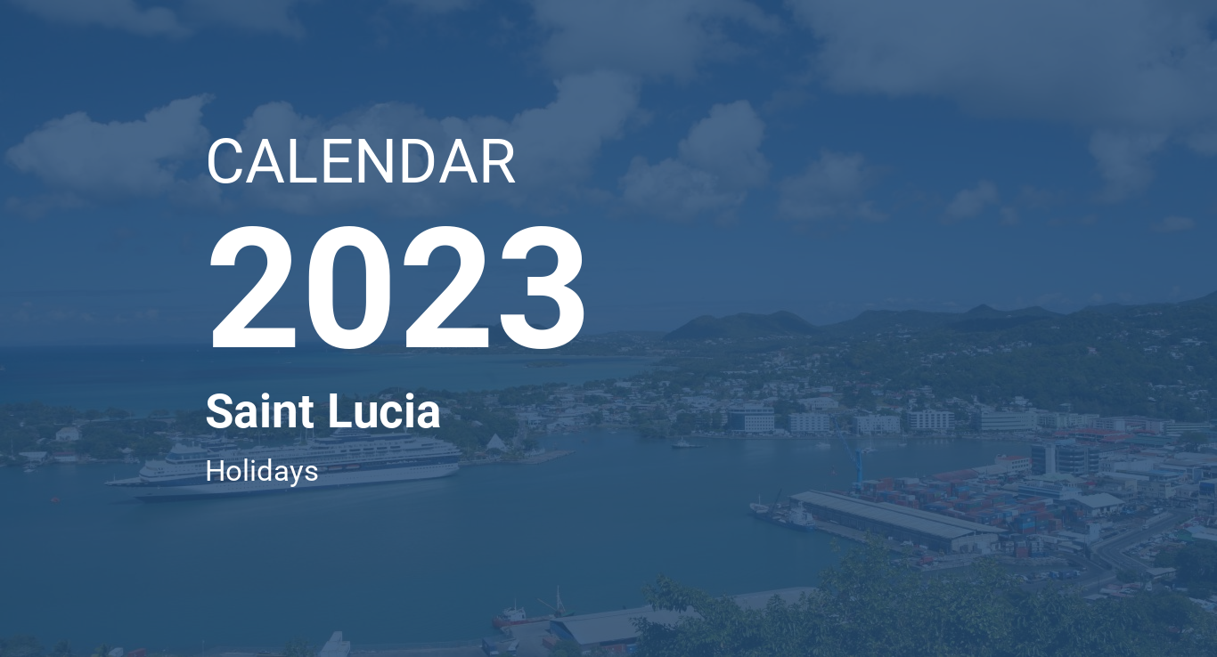 Year 2023 Calendar Saint Lucia