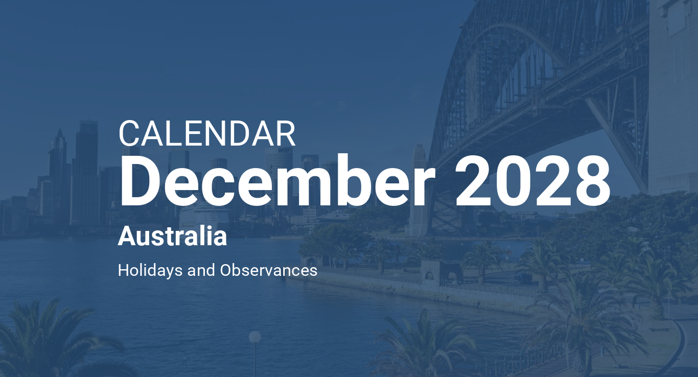 December 2028 Calendar Australia