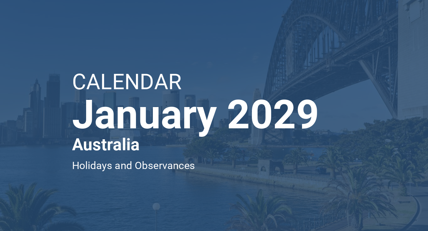 January 2029 Calendar – Australia