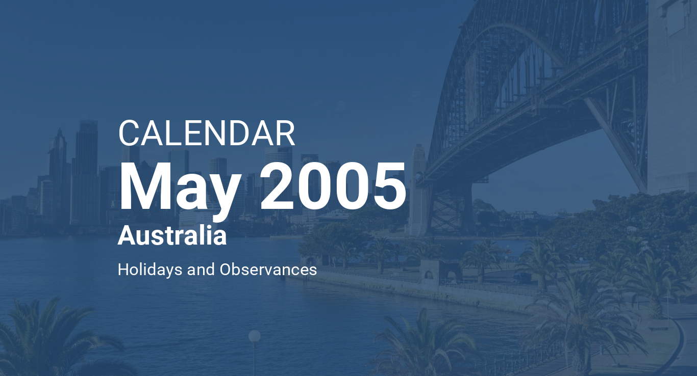 May 2005 Calendar Australia