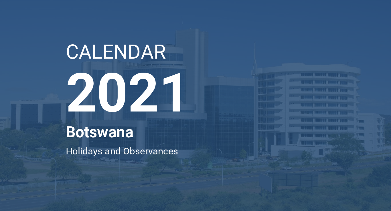 Year 2021 Calendar Botswana