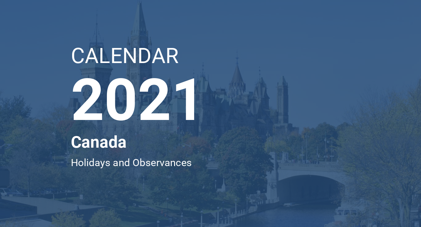 Year 2021 Calendar Canada