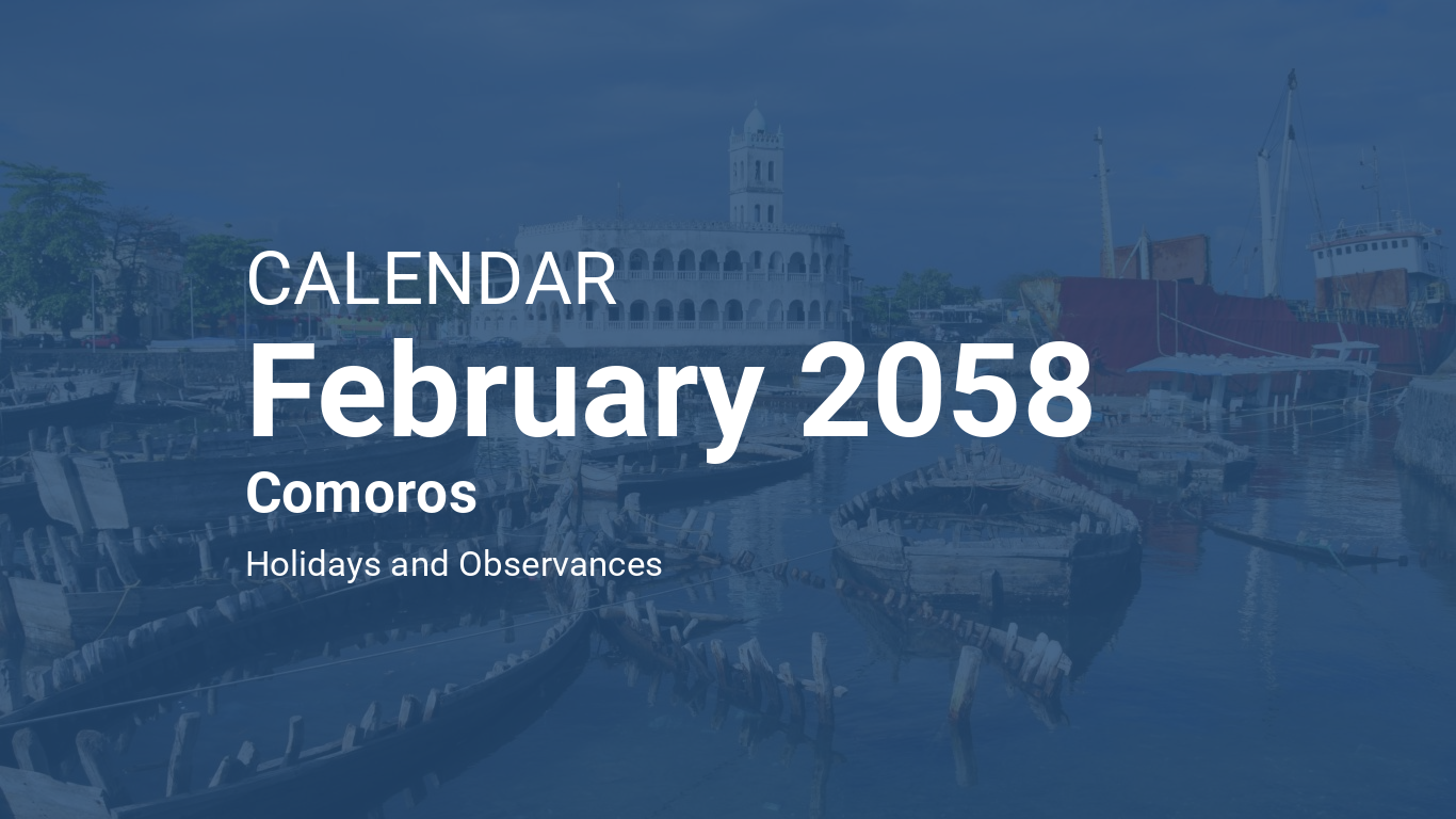 February 2058 Calendar – Comoros