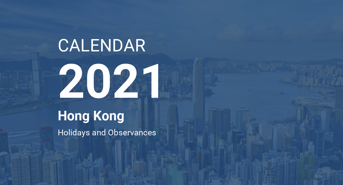 Year 2021 Calendar Hong Kong