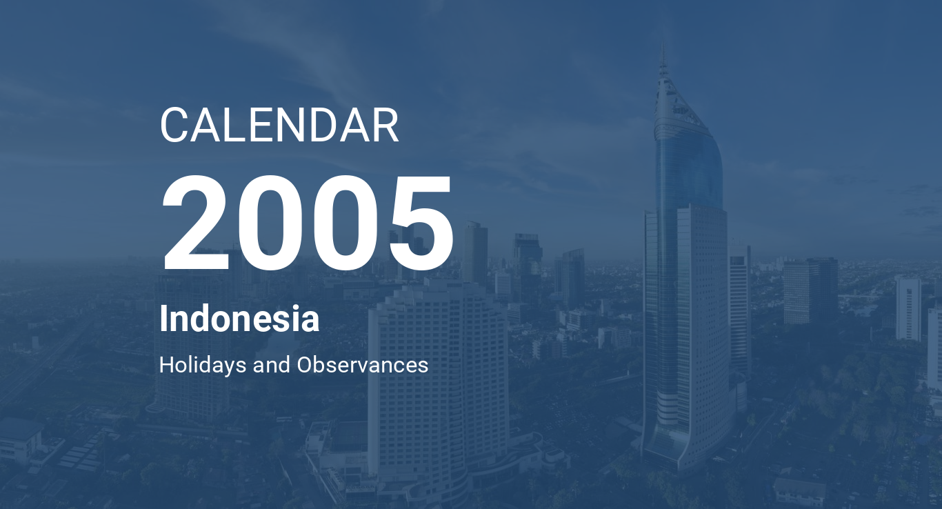 Year 2005  Calendar Indonesia 