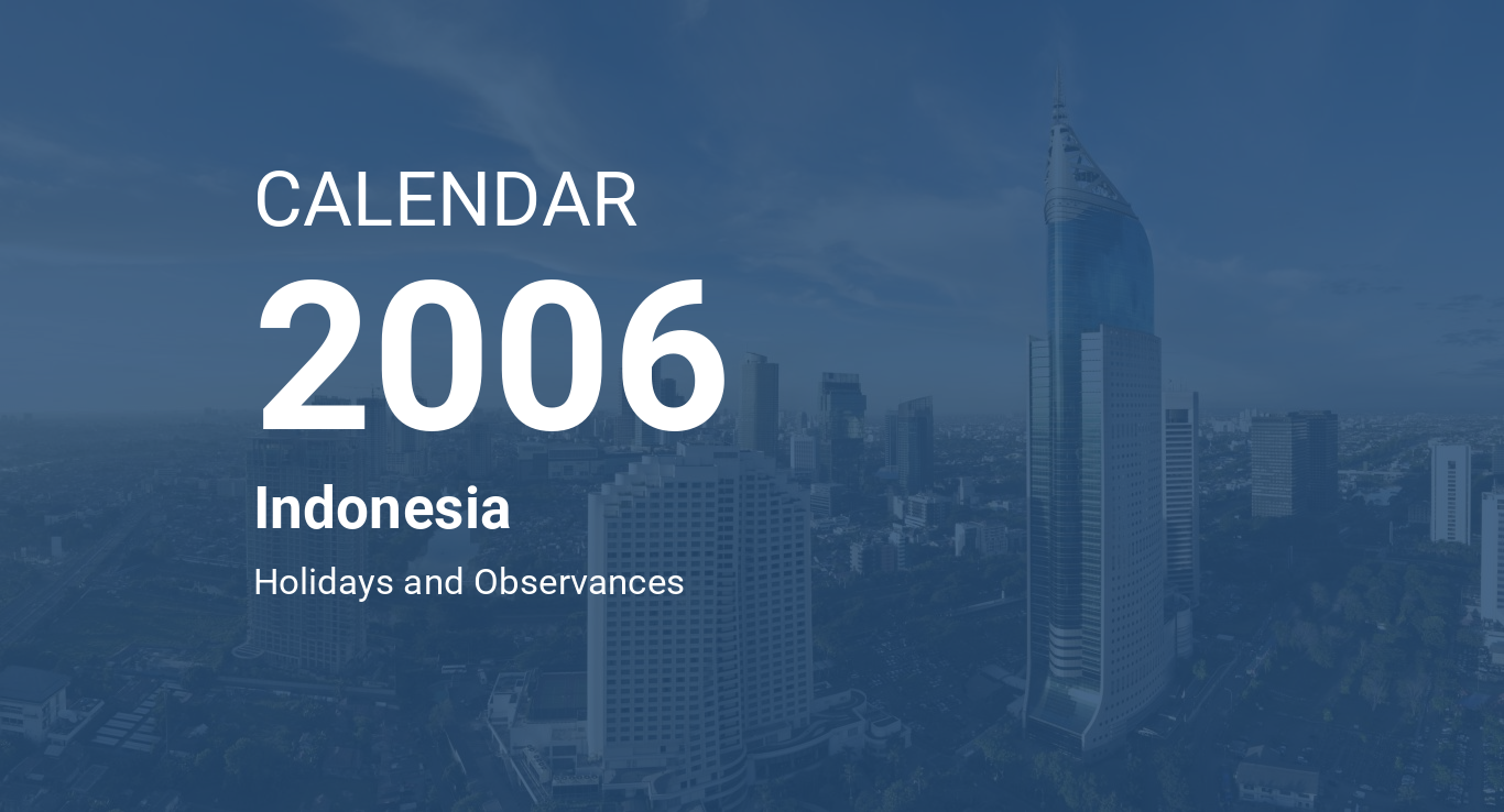 Year 2006  Calendar Indonesia