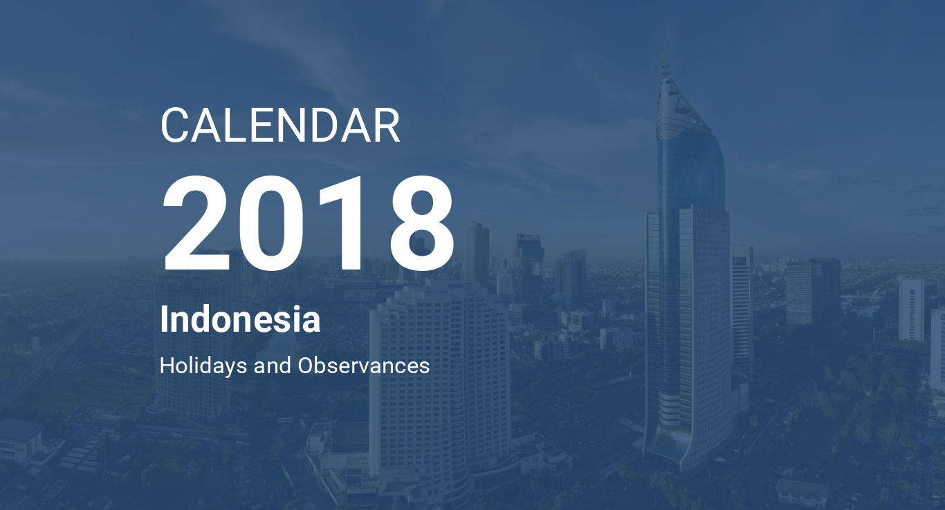 Year 2018 Calendar Indonesia