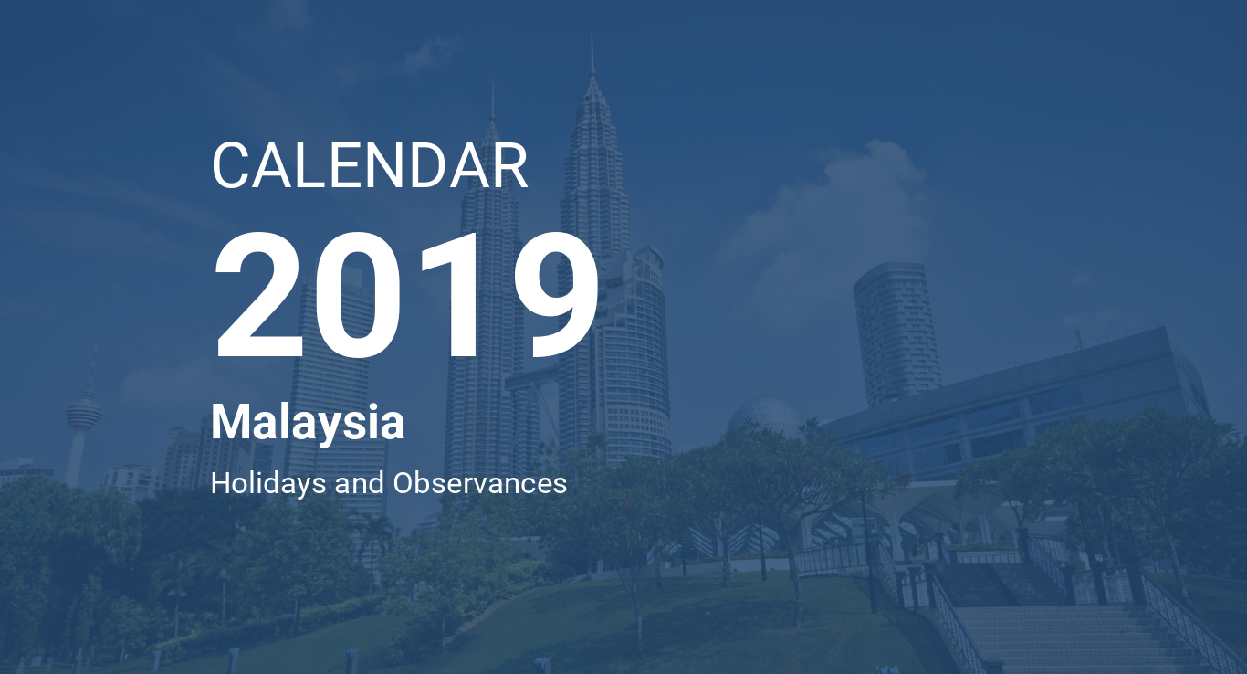 Year 2019 Calendar Malaysia
