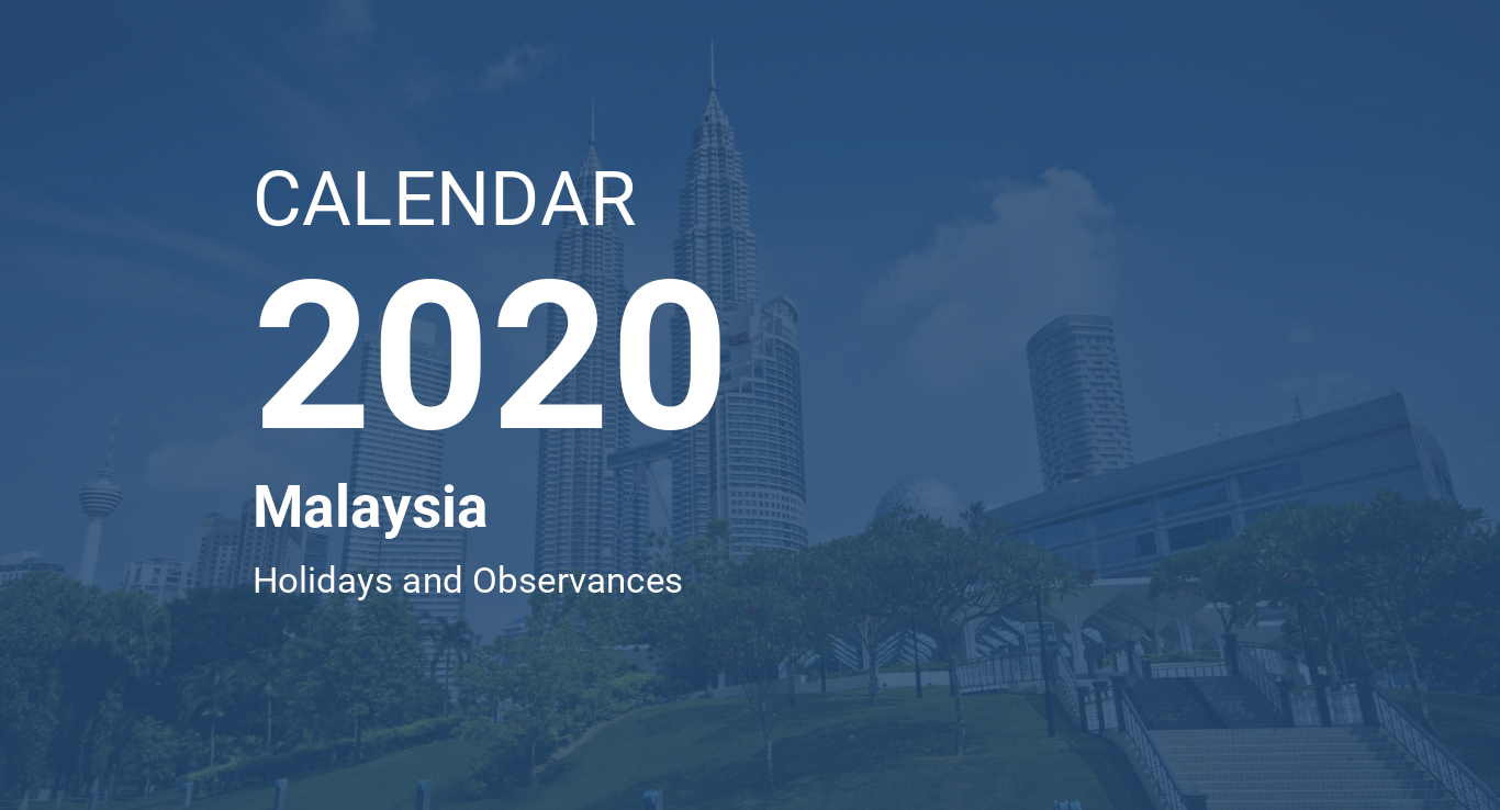 Year 2020 Calendar - Malaysia