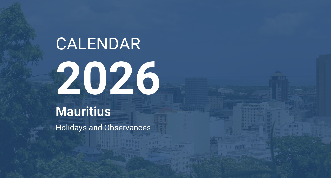 Year 2026 Calendar Mauritius