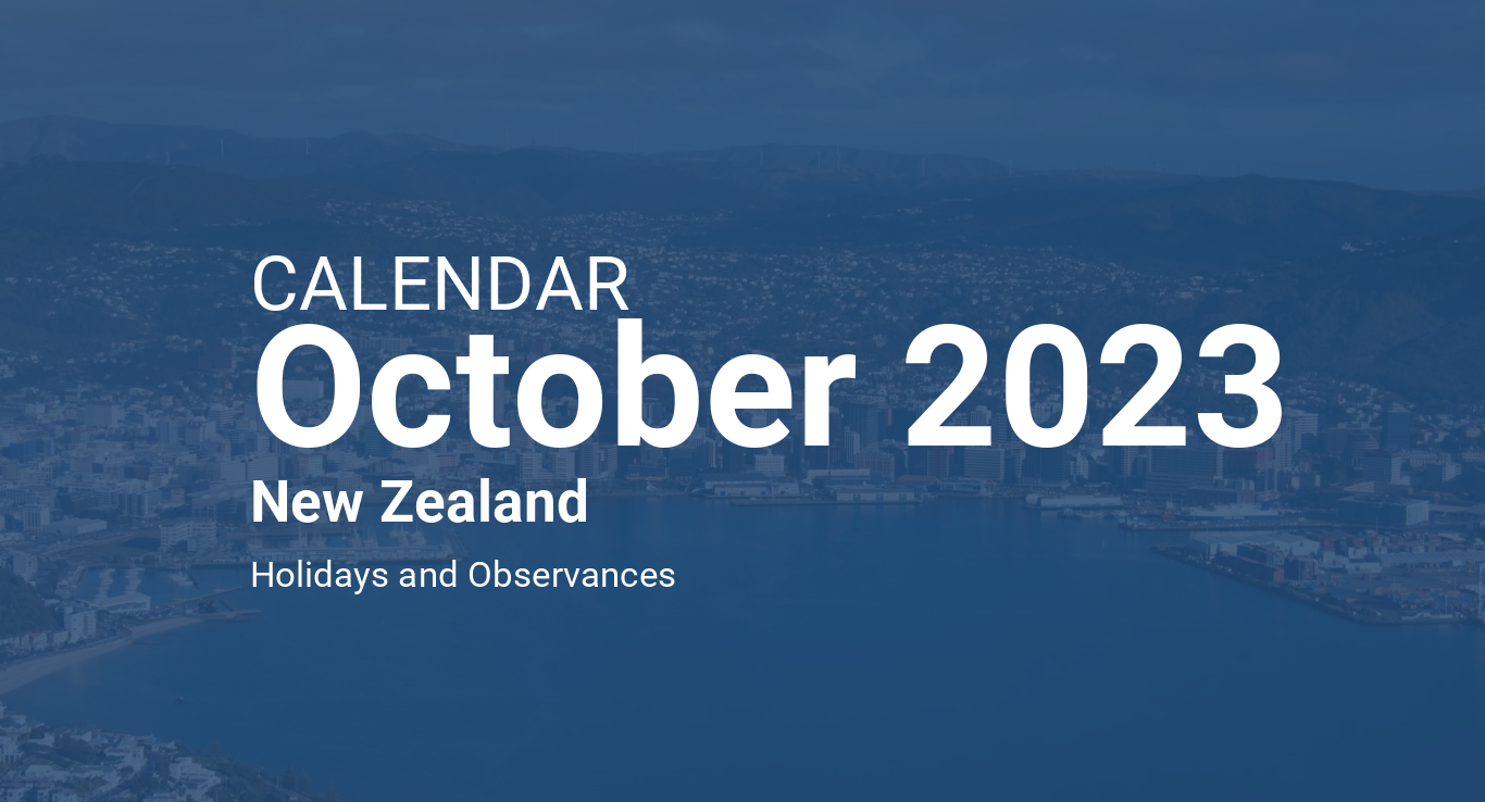 October 2023 Calendar – New Zealand
