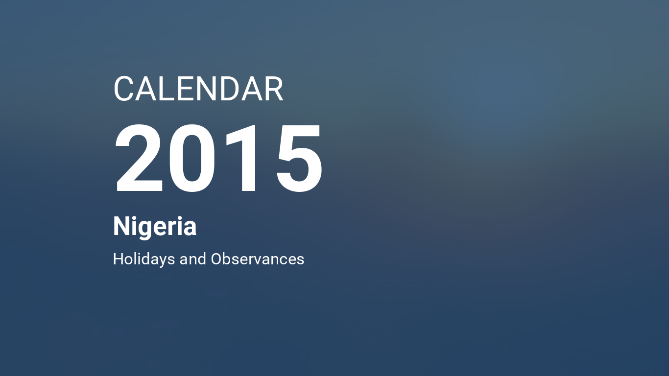Year 15 Calendar Nigeria