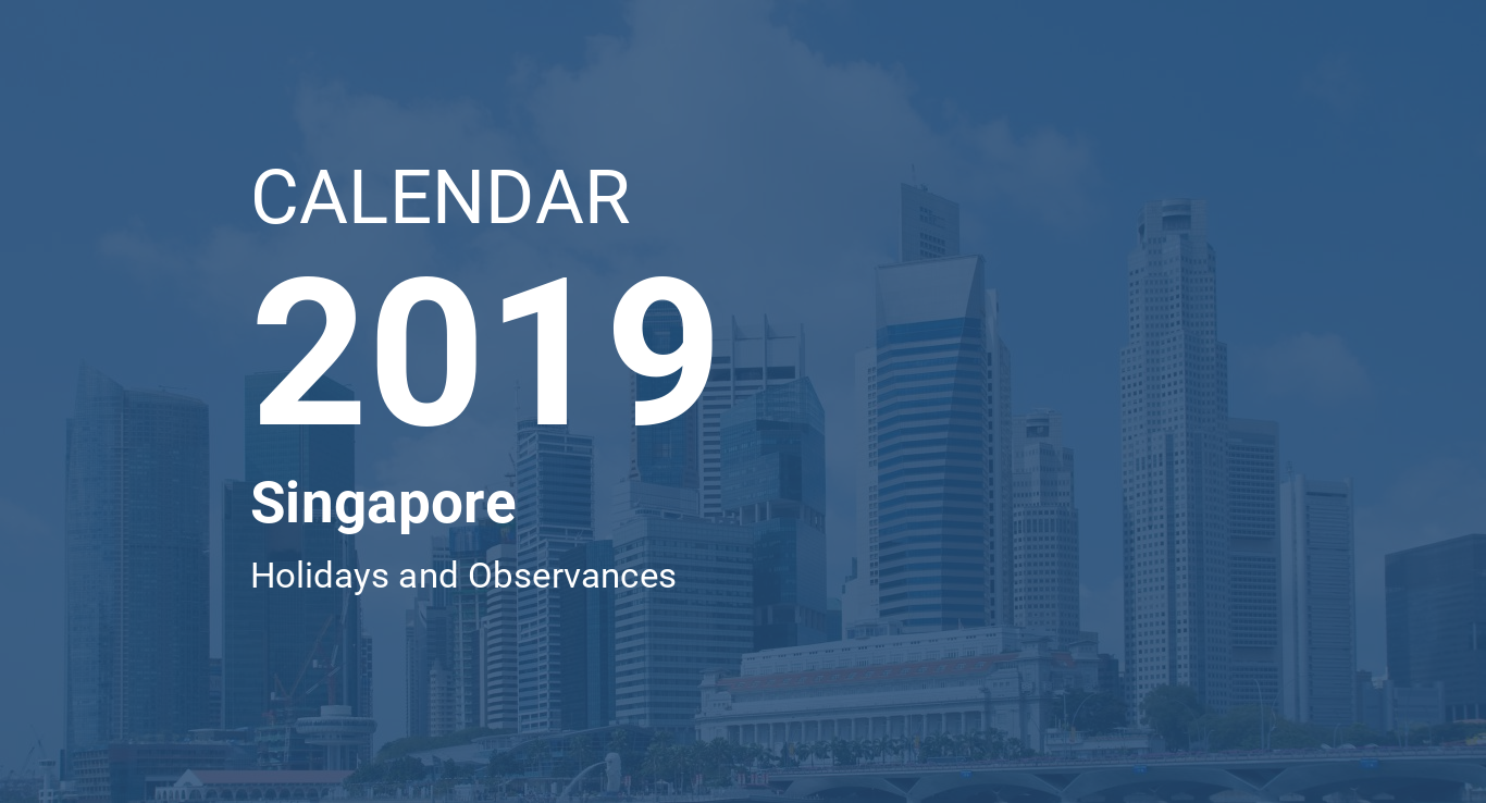 Year 2019 Calendar Singapore