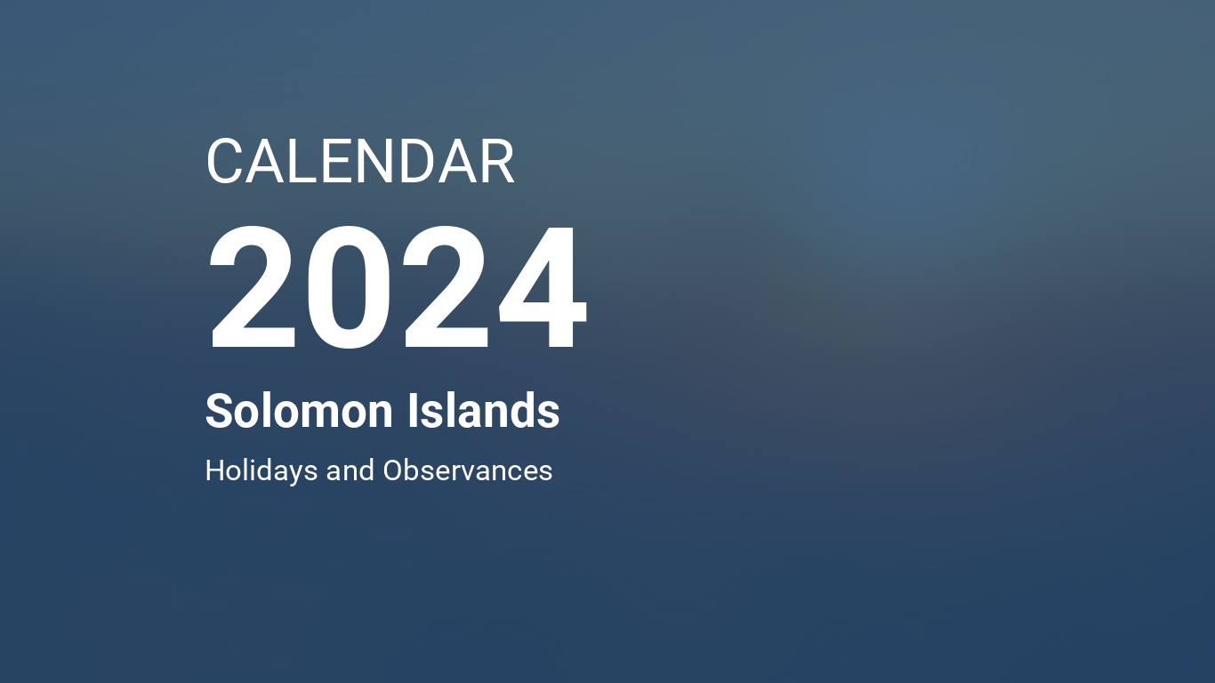 Year 2024 Calendar Solomon Islands