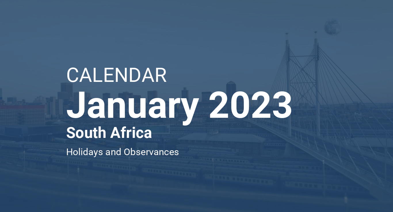 January 2023 Calendar South Africa