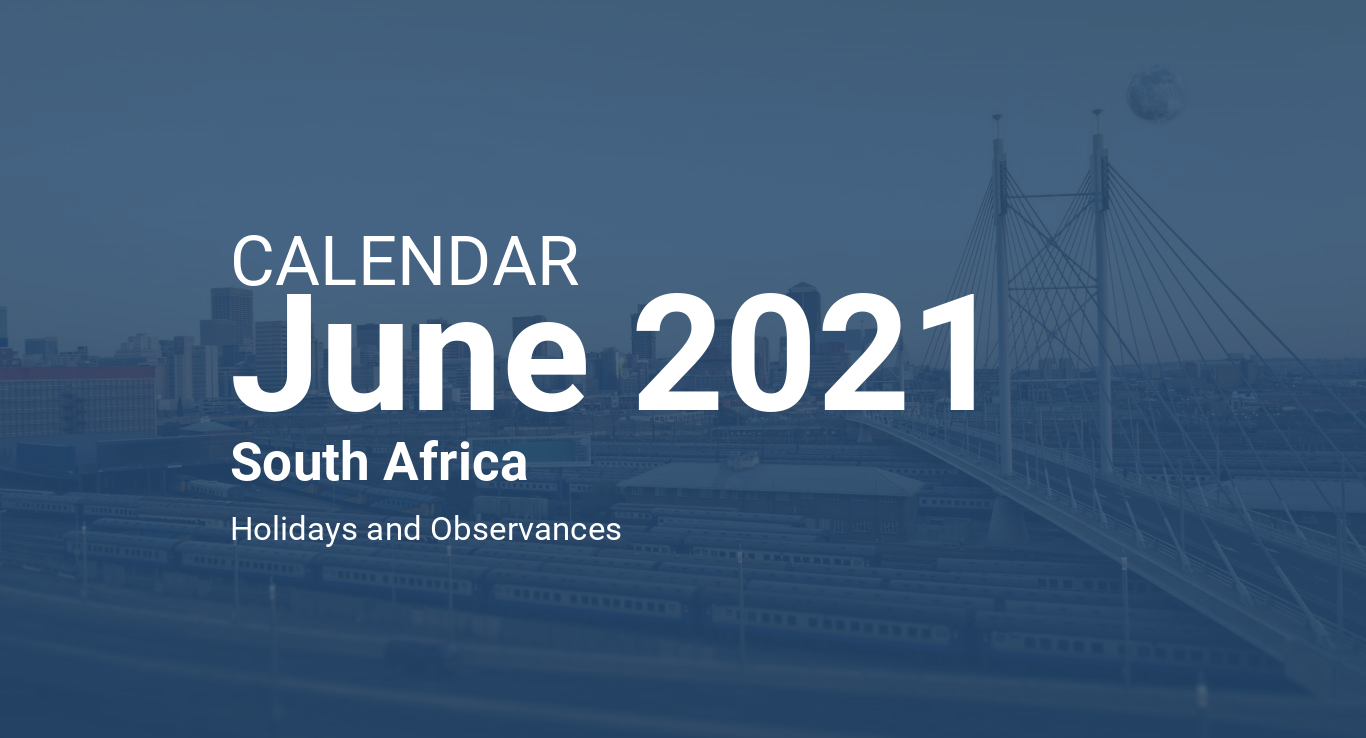 June 2021 Calendar - South Africa