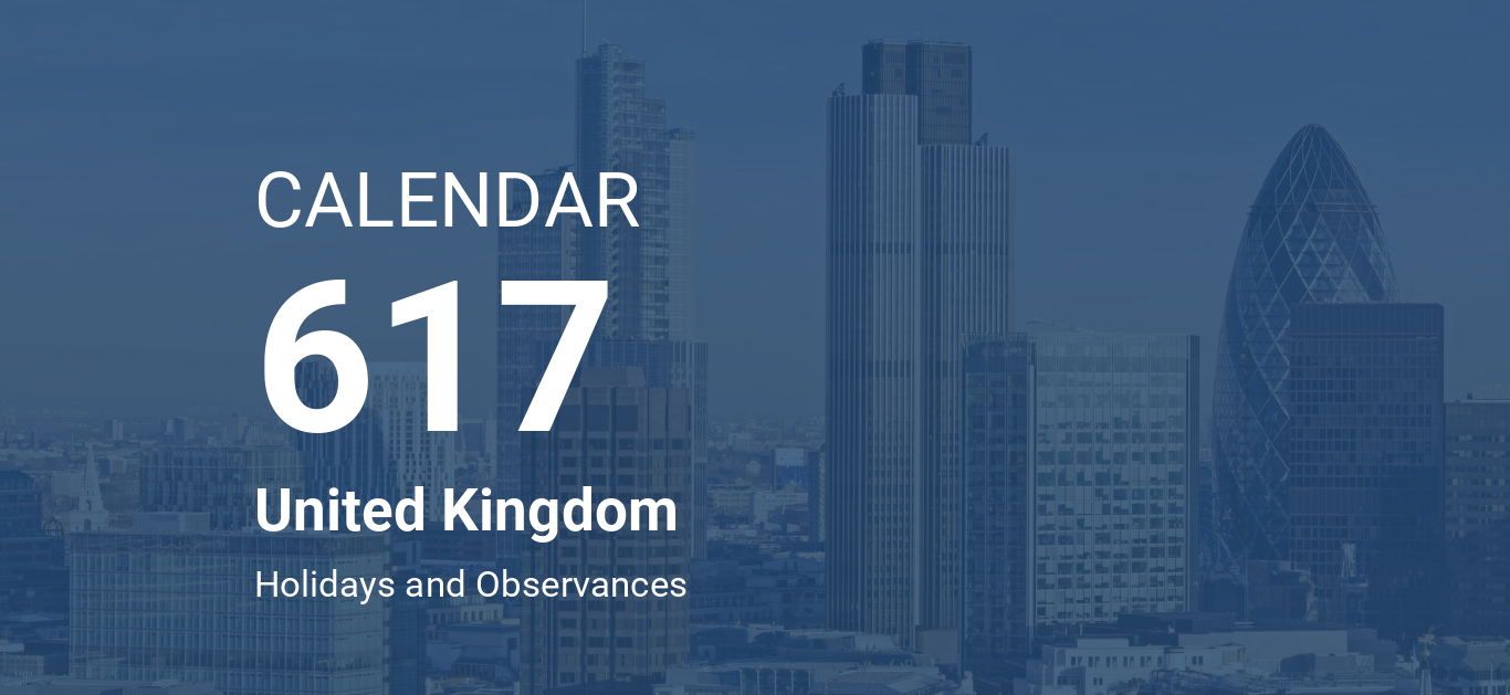 Year 617 Calendar United Kingdom