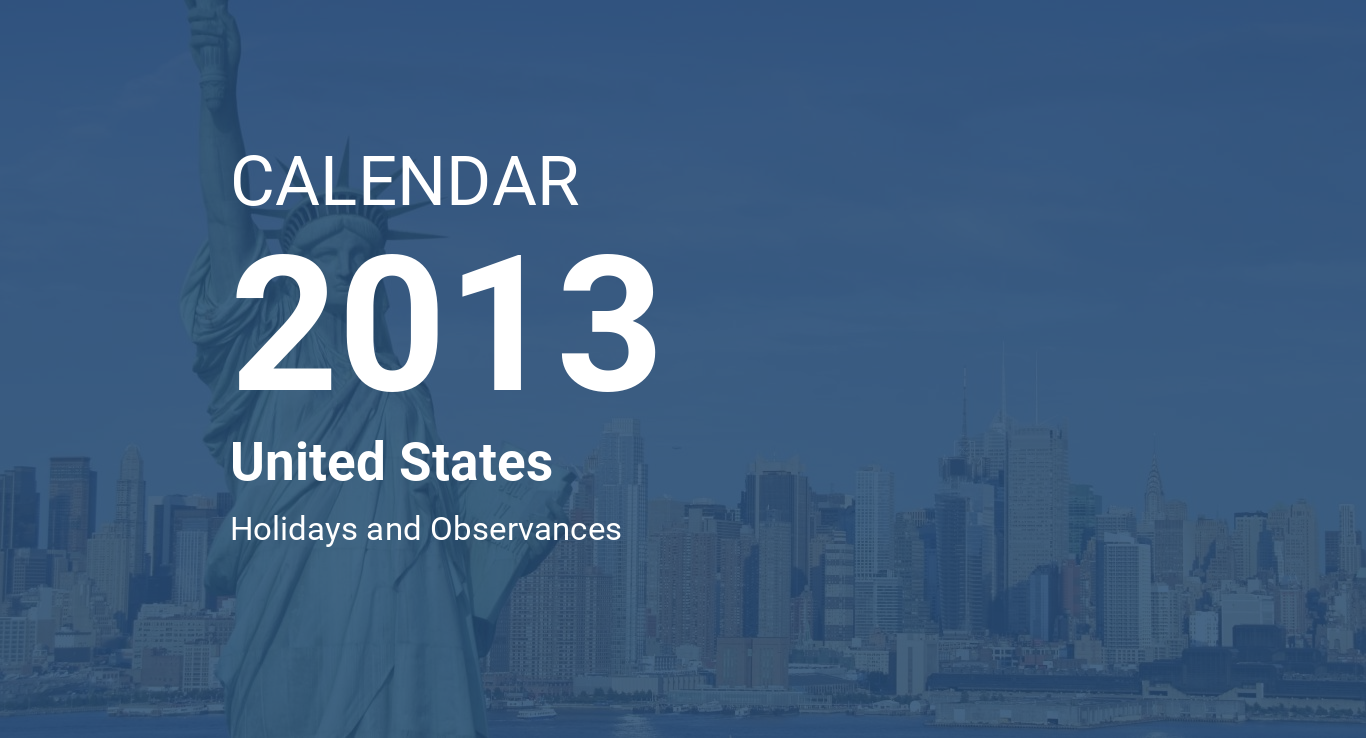 Year 13 Calendar United States
