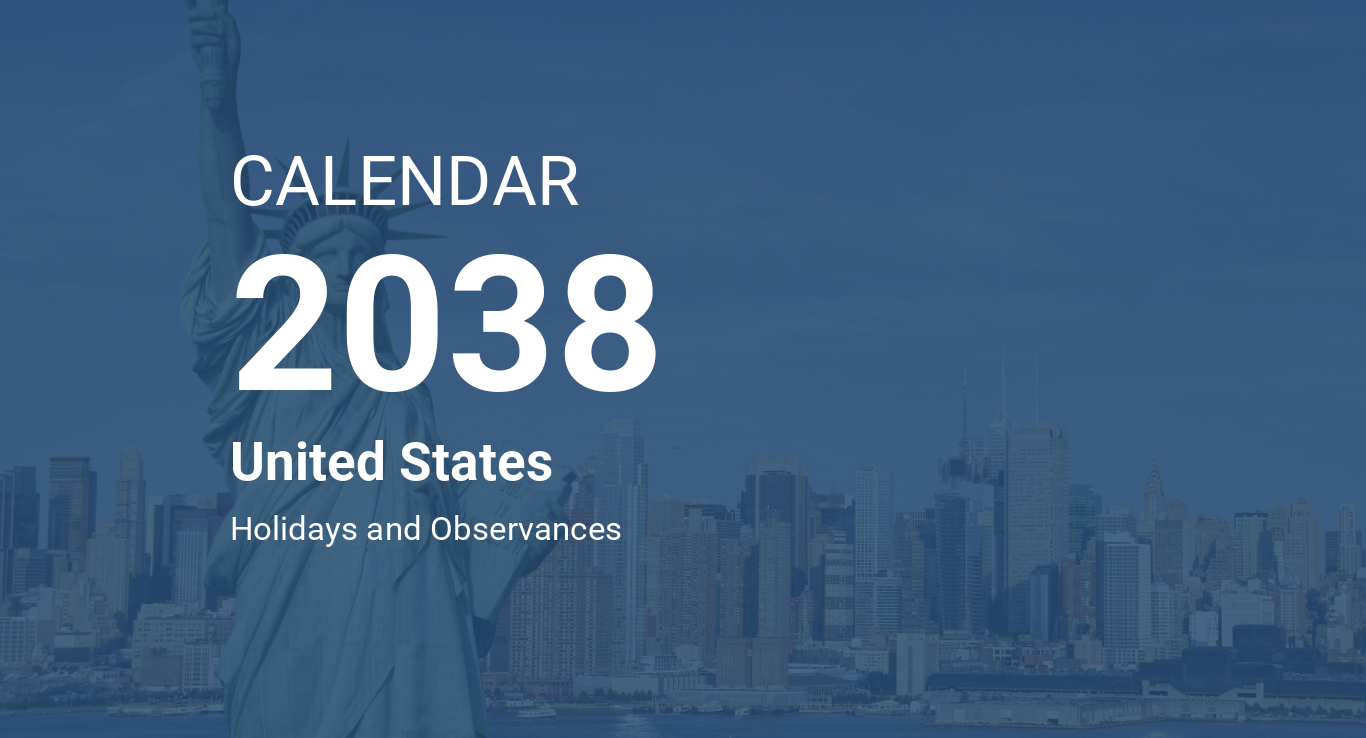 Year 2038 Calendar – United States