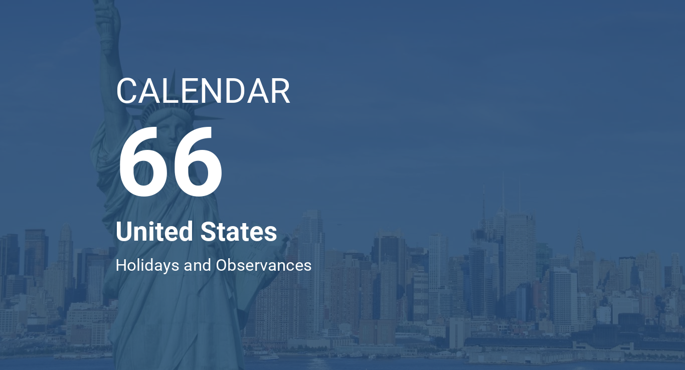 Year 66 Calendar – United States