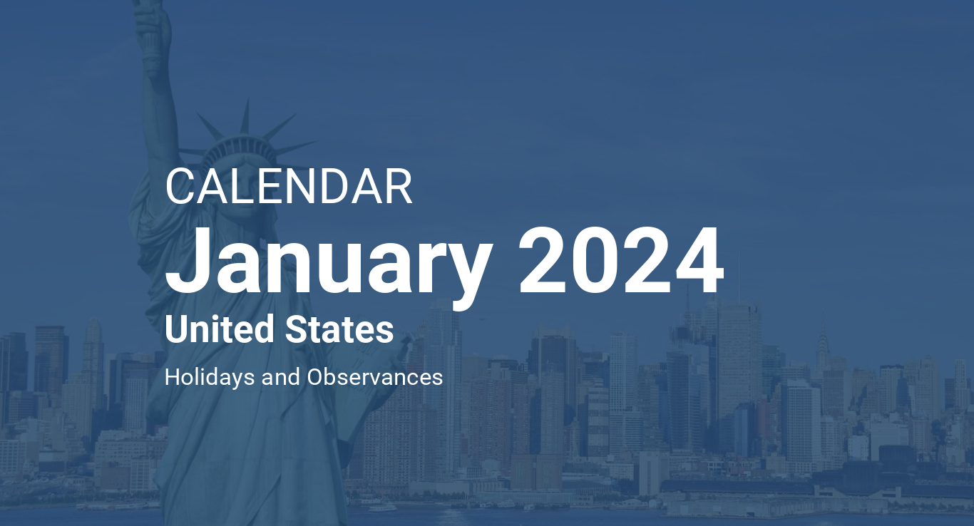 January 2024 Calendar – United States