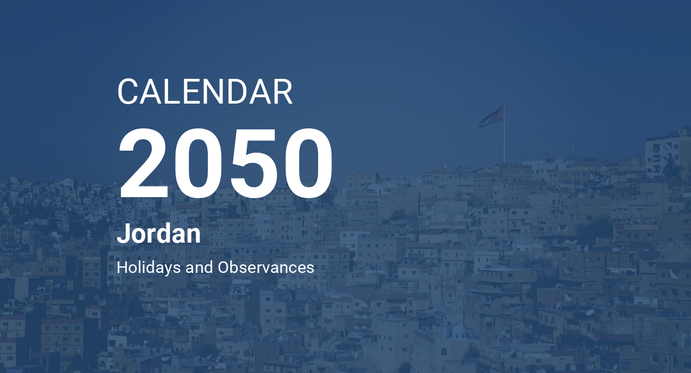 Year 2050 Calendar – Jordan