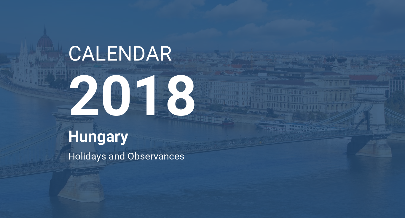 Year 2018 Calendar Hungary