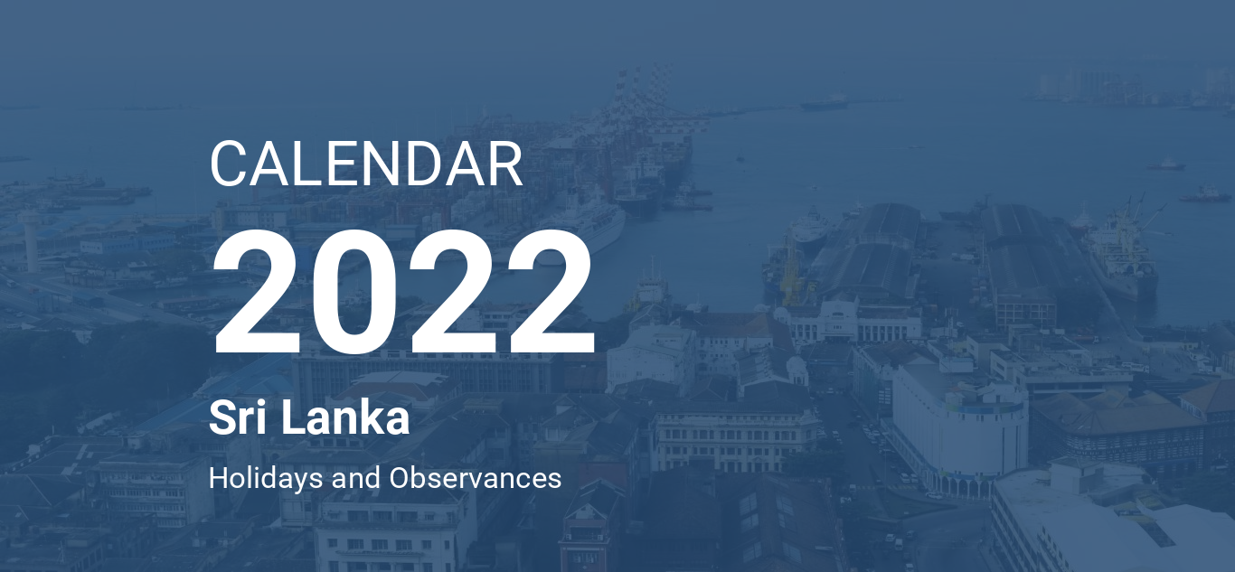 Sri Lanka Calendar 2022 Year 2022 Calendar – Sri Lanka