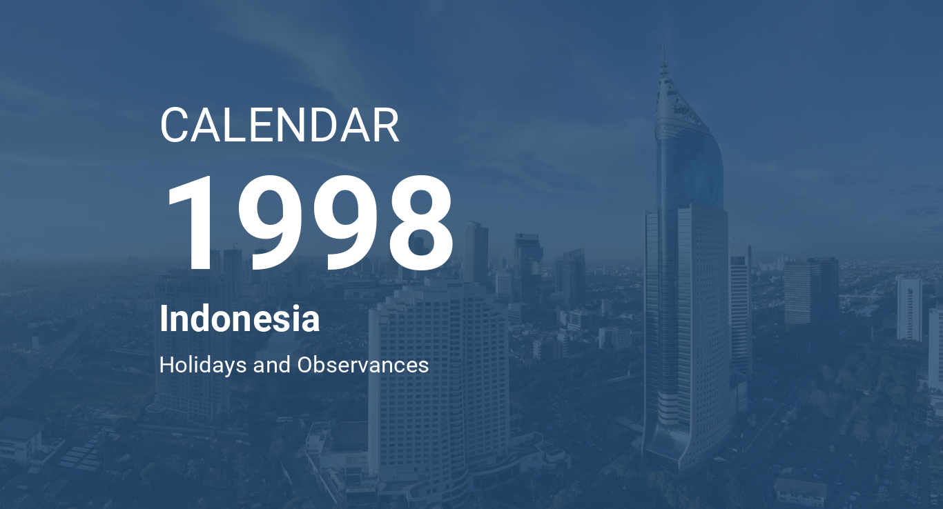 Year 1998 Calendar Indonesia Penanggalan ini memiliki keistimewaan karena memadukan sistem penanggalan islam, sistem penanggalan hindu. year 1998 calendar indonesia