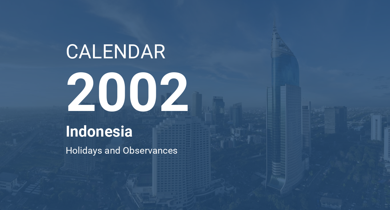 Year 2002 Calendar Indonesia
