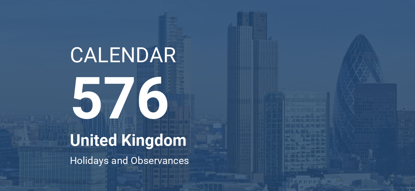 Year 576 Calendar United Kingdom