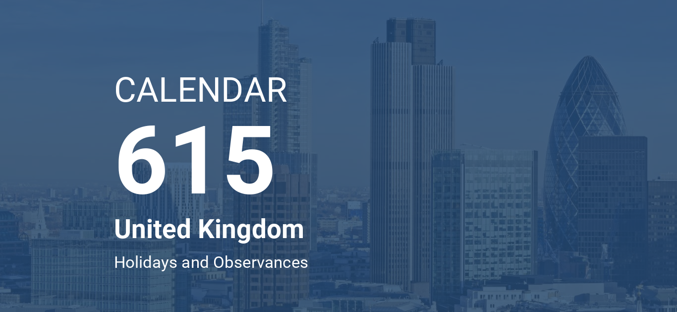 Year 615 Calendar United Kingdom