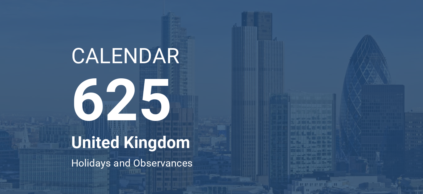 Year 625 Calendar United Kingdom