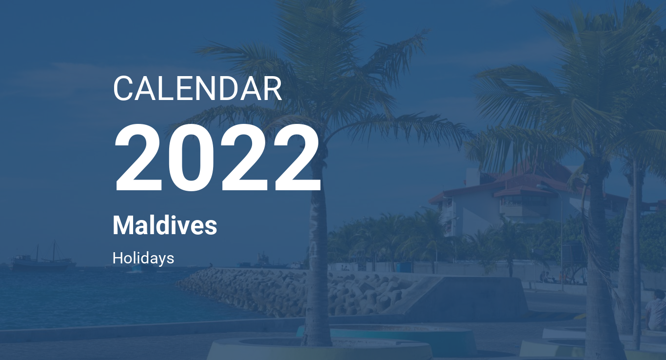 Year 2022 Calendar Maldives