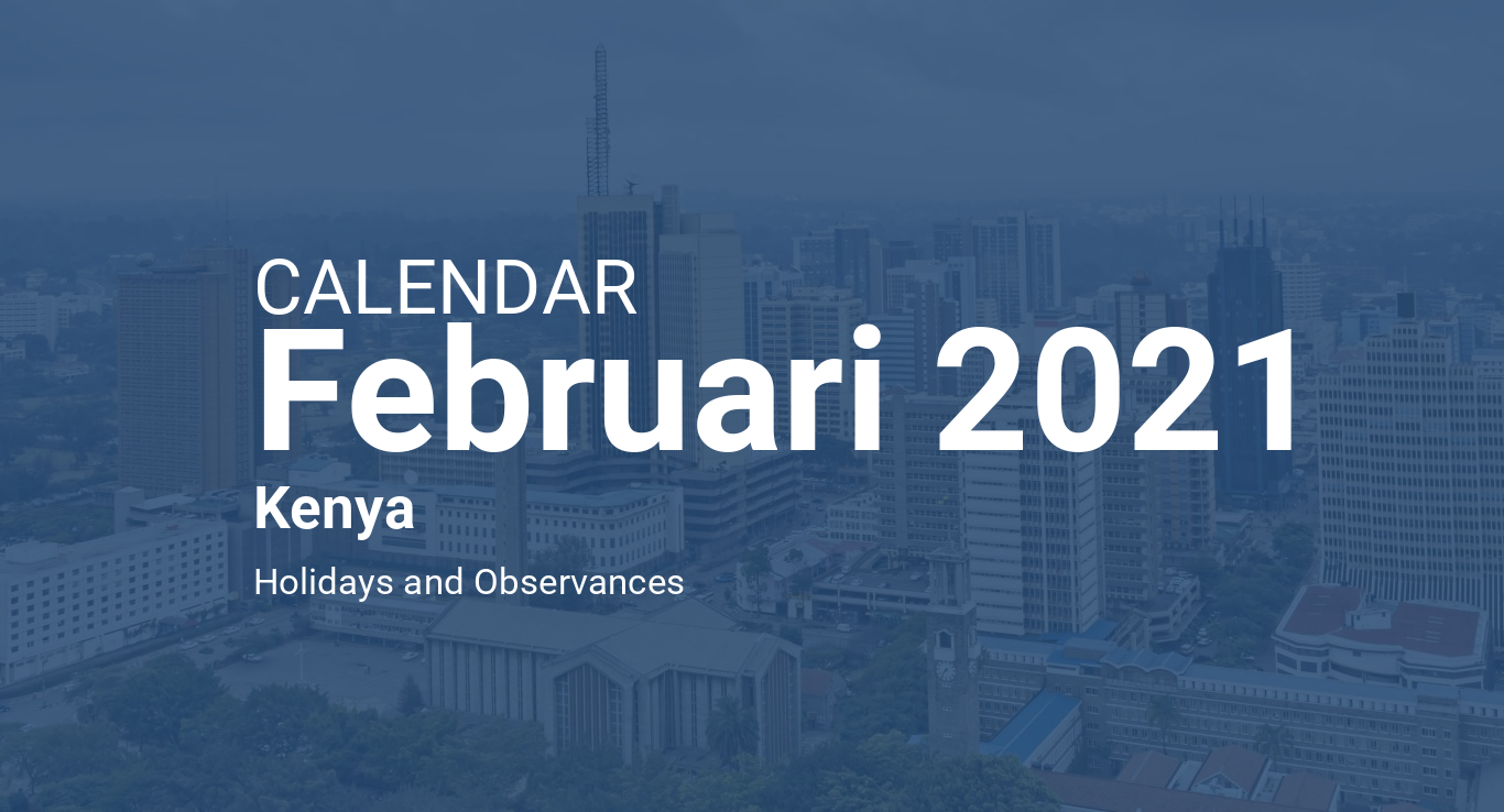 February 2021 Calendar - Kenya