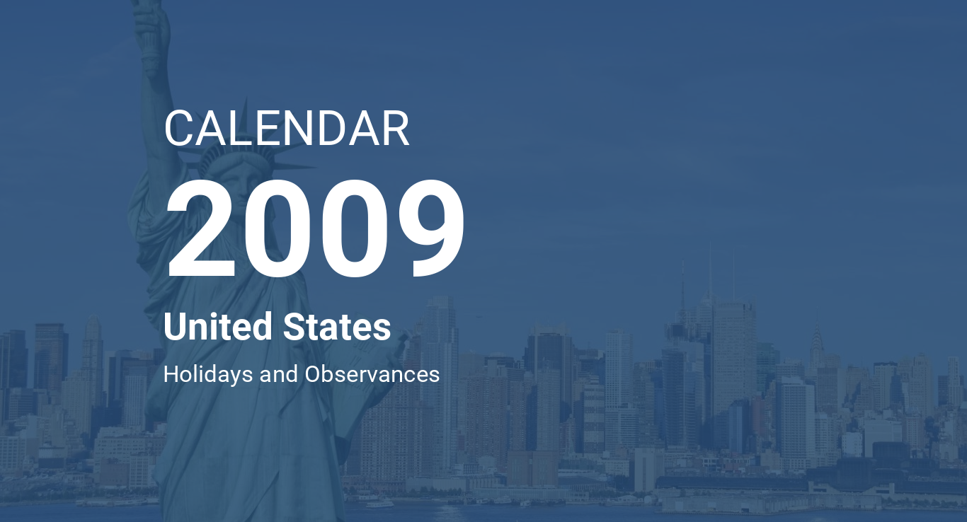 Year 2009 Calendar United States