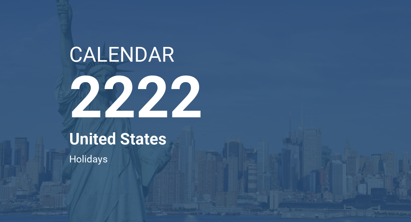 Year 2222 Calendar United States
