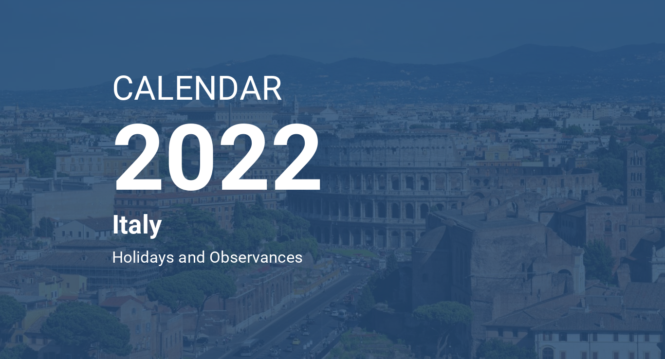 Year 2022 Calendar Italy