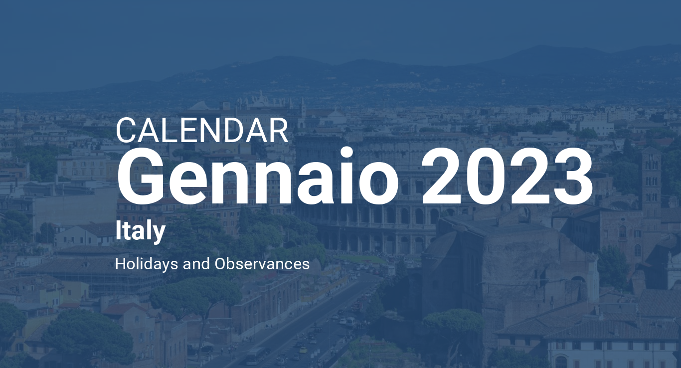 January 2023 Calendar – Italy