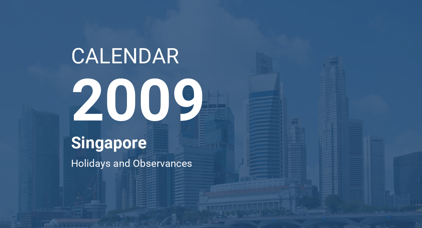 Year 2009 Calendar Singapore