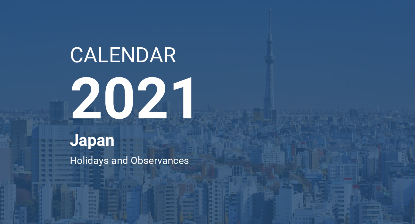 Year 2021 Calendar Japan