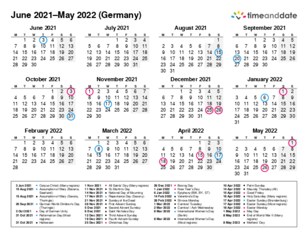 printable calendar 2021 for germany pdf