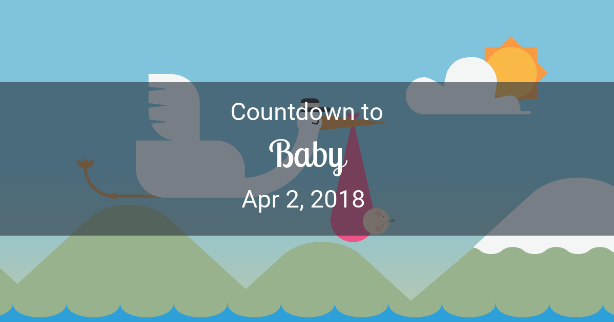 Baby Due Date Countdown Countdown To Apr 2 2018