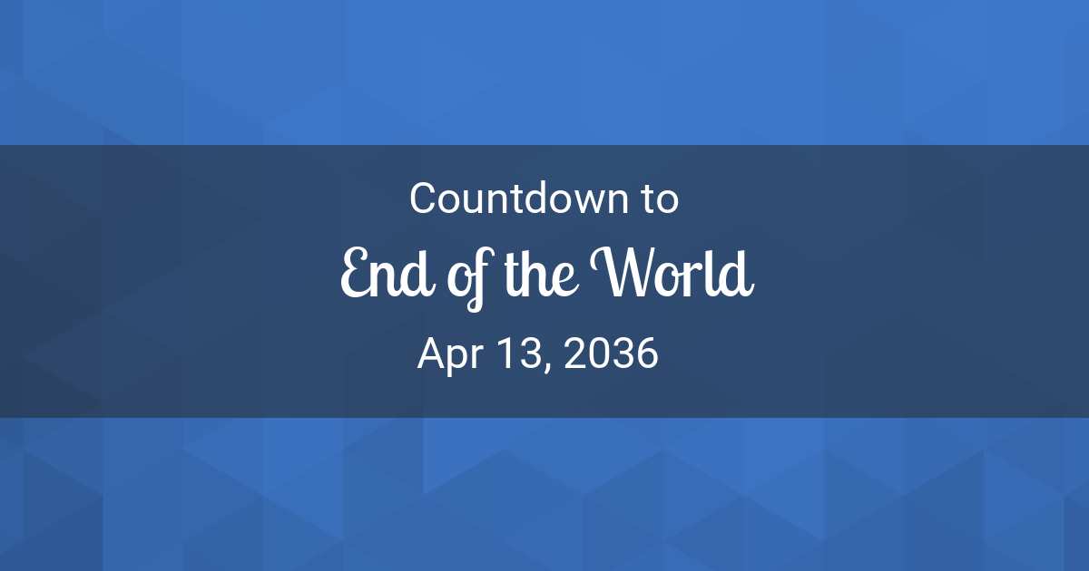 how long till the end of the world countdown