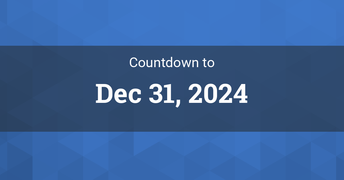 Countdown to Dec 31, 2024 in Seattle