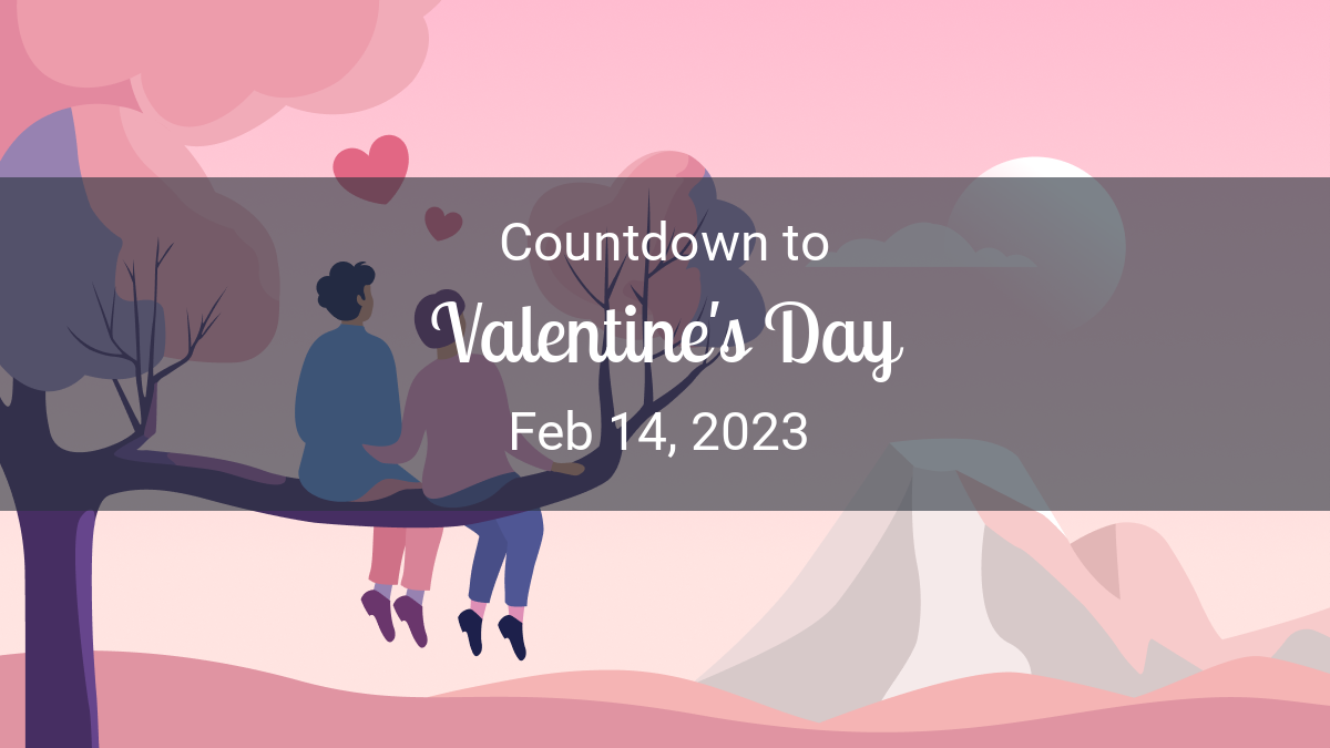 Valentine's Day Countdown Countdown to Feb 14, 2023