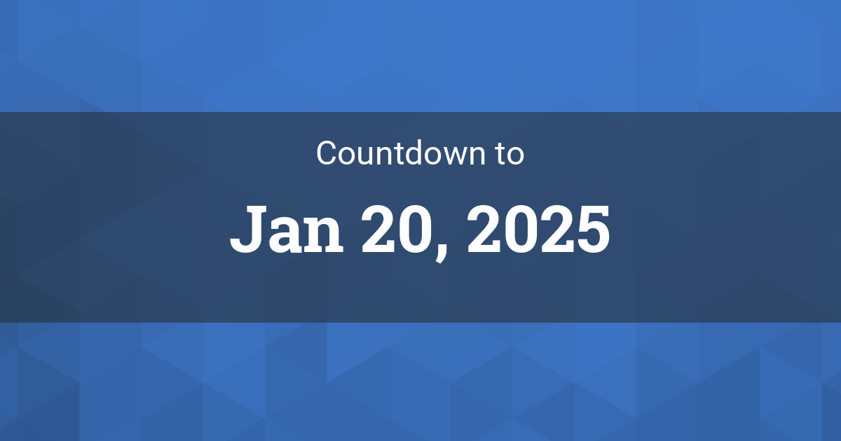 Countdown to Jan 20, 2025 in Seattle