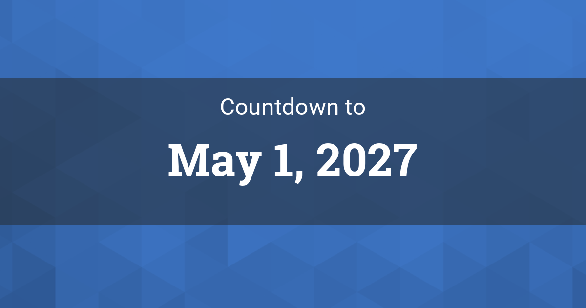 Countdown to May 1, 2027 in New York