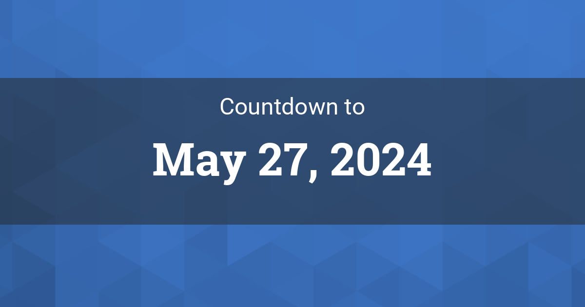 Countdown to May 27, 2024 in Roanoke Rapids
